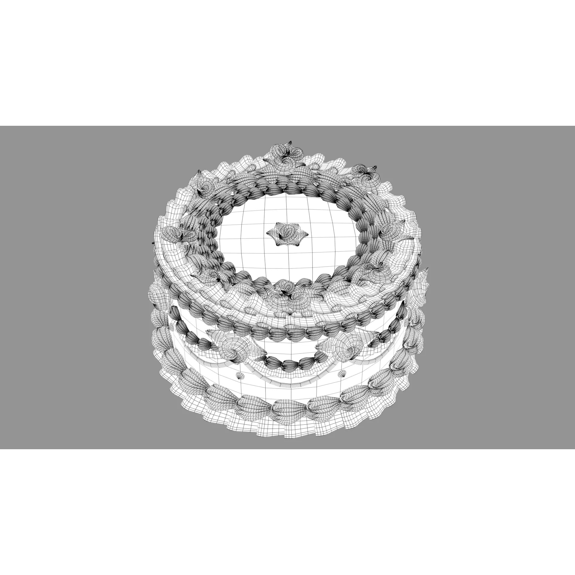 Rose Cake - Stylized Game-Ready 3D Model - View 11