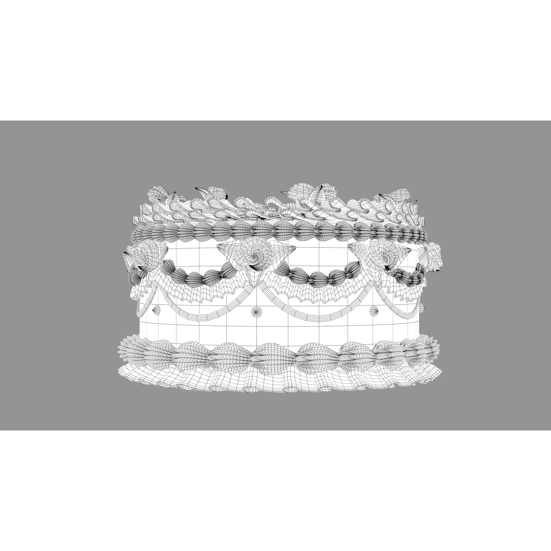 Rose Cake - Stylized Game-Ready 3D Model - View 13