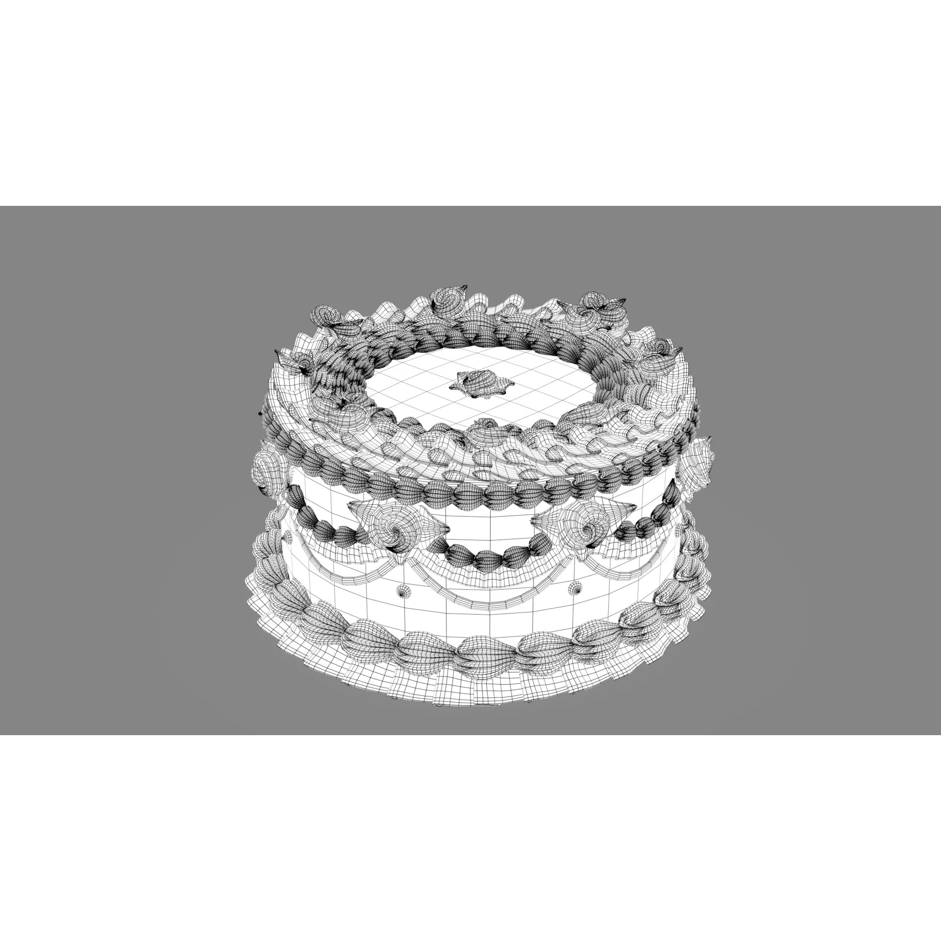 Rose Cake - Stylized Game-Ready 3D Model - View 14