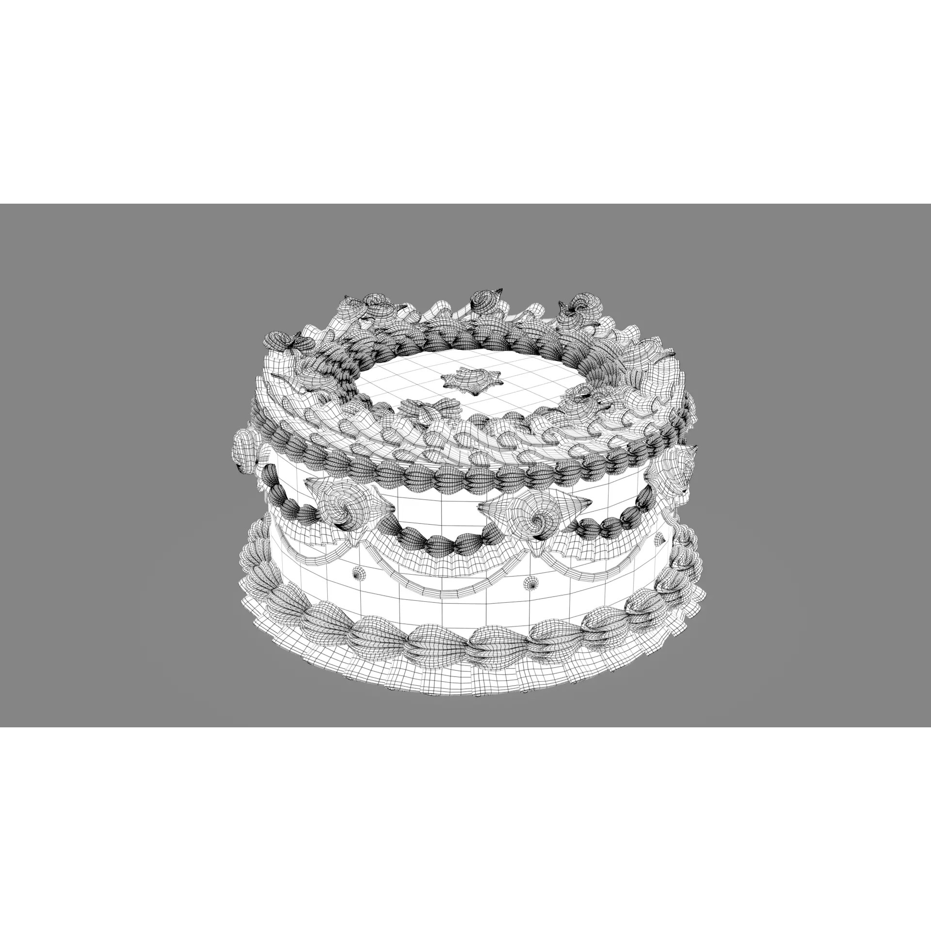 Rose Cake - Stylized Game-Ready 3D Model - View 15