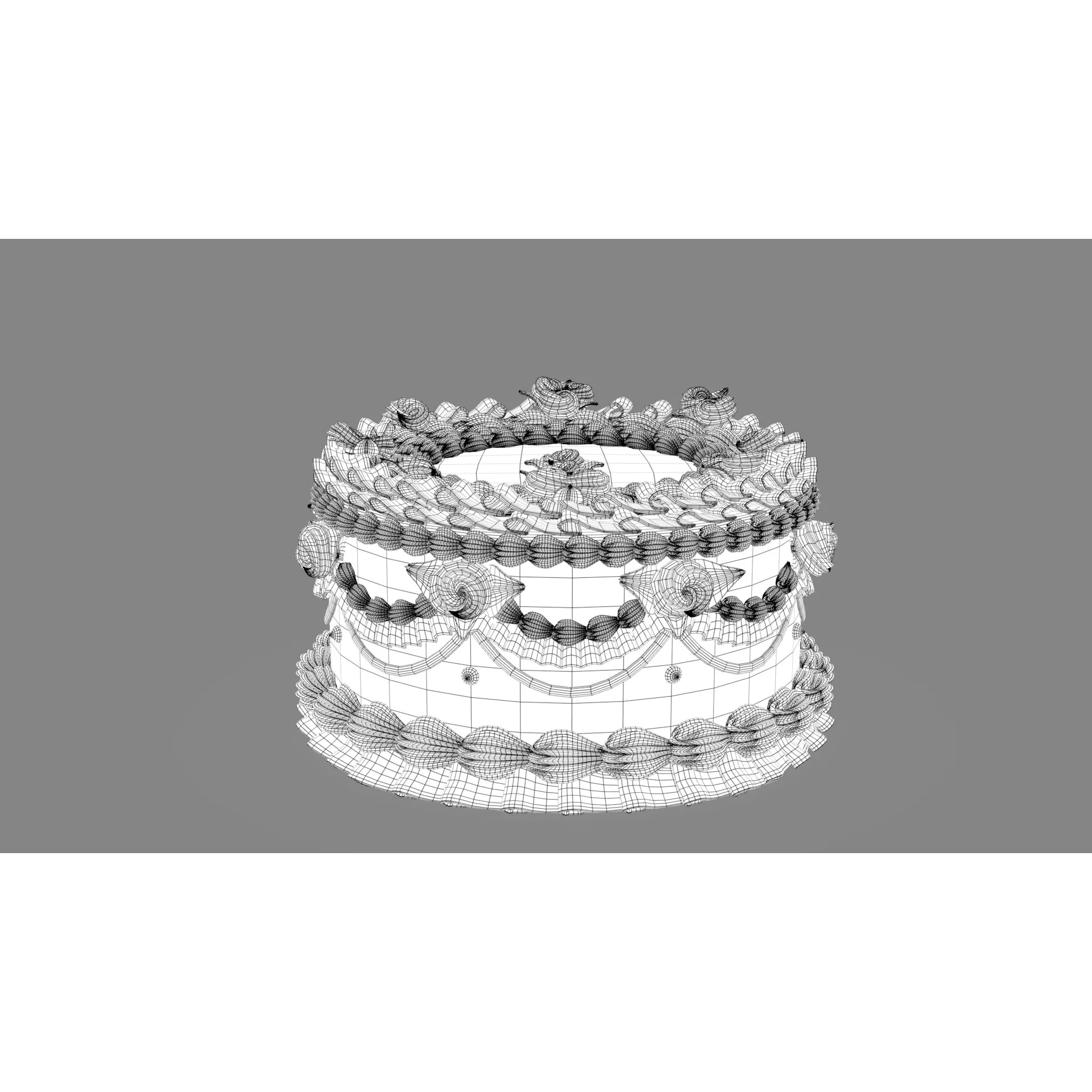 Rose Cake - Stylized Game-Ready 3D Model - View 18