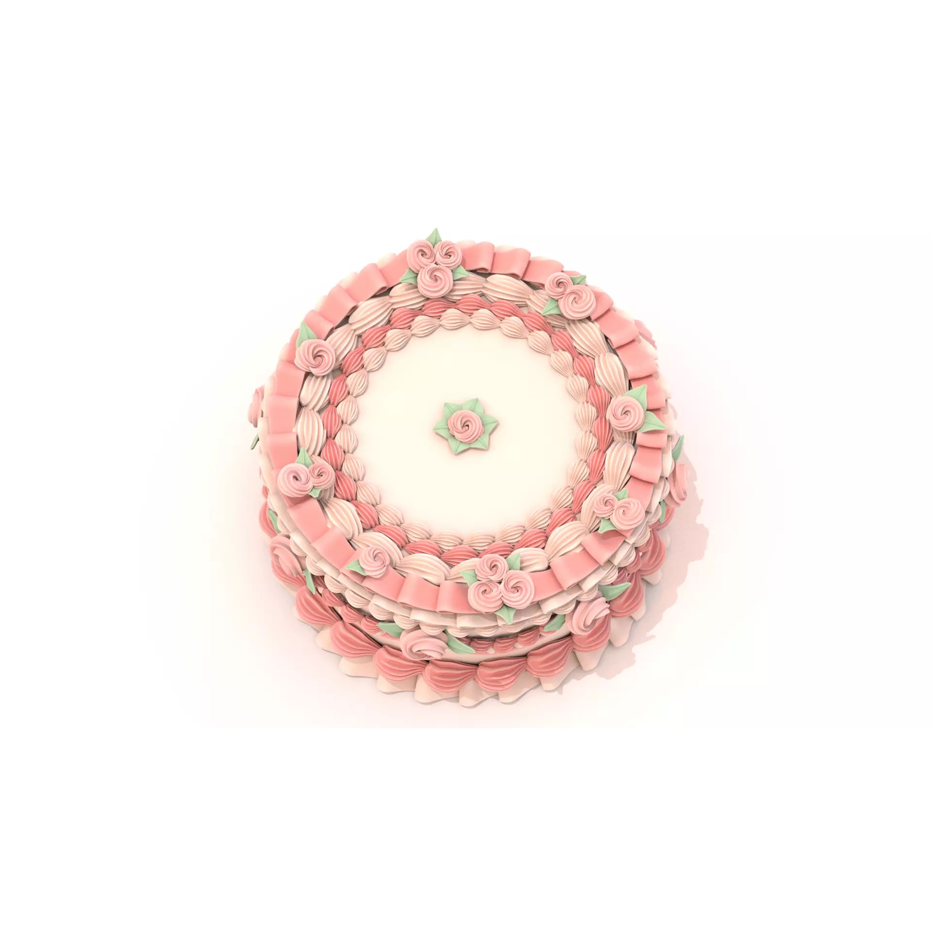 Rose Cake - Stylized Game-Ready 3D Model - View 3