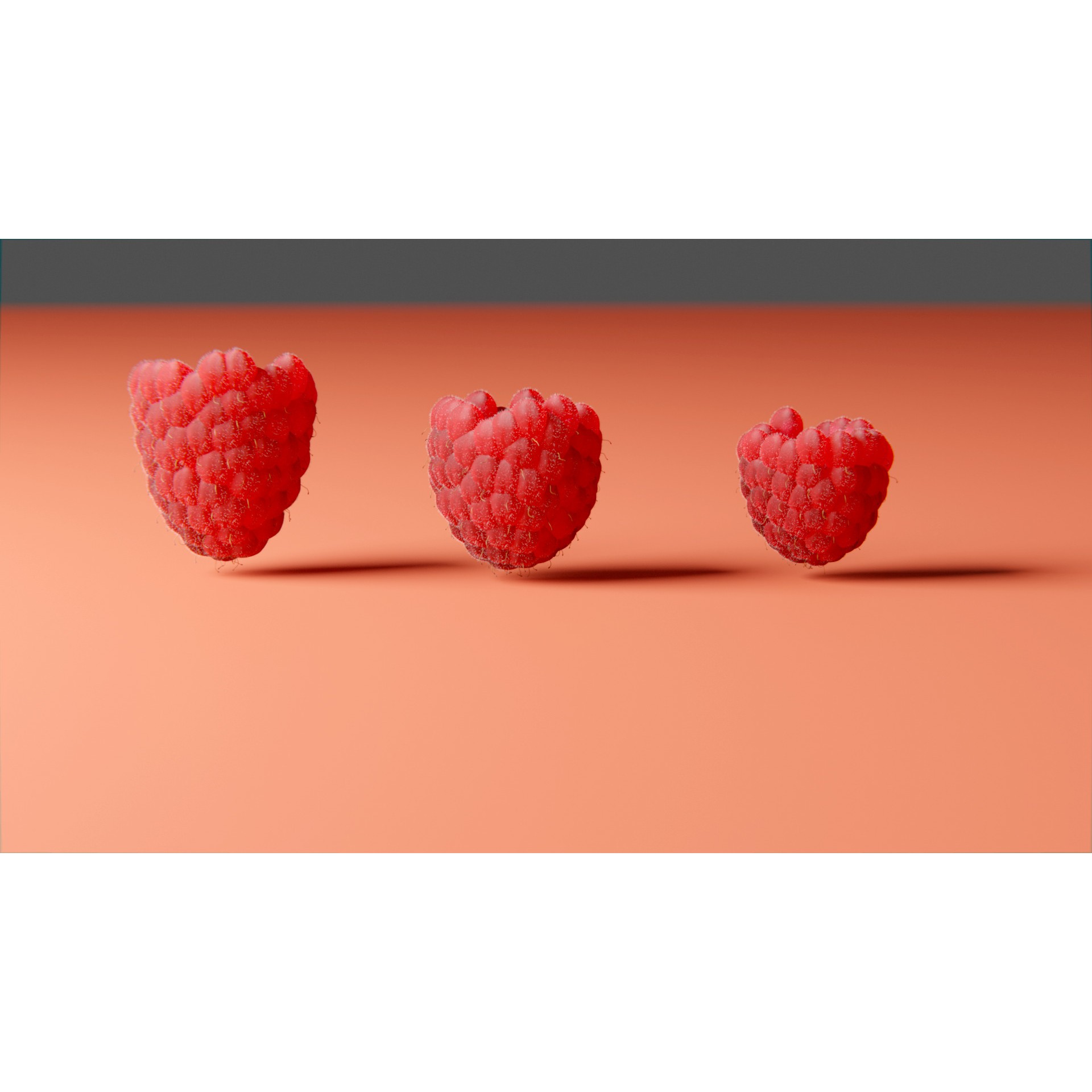 Procedural Raspberry - Low-Poly Game-Ready 3D Model