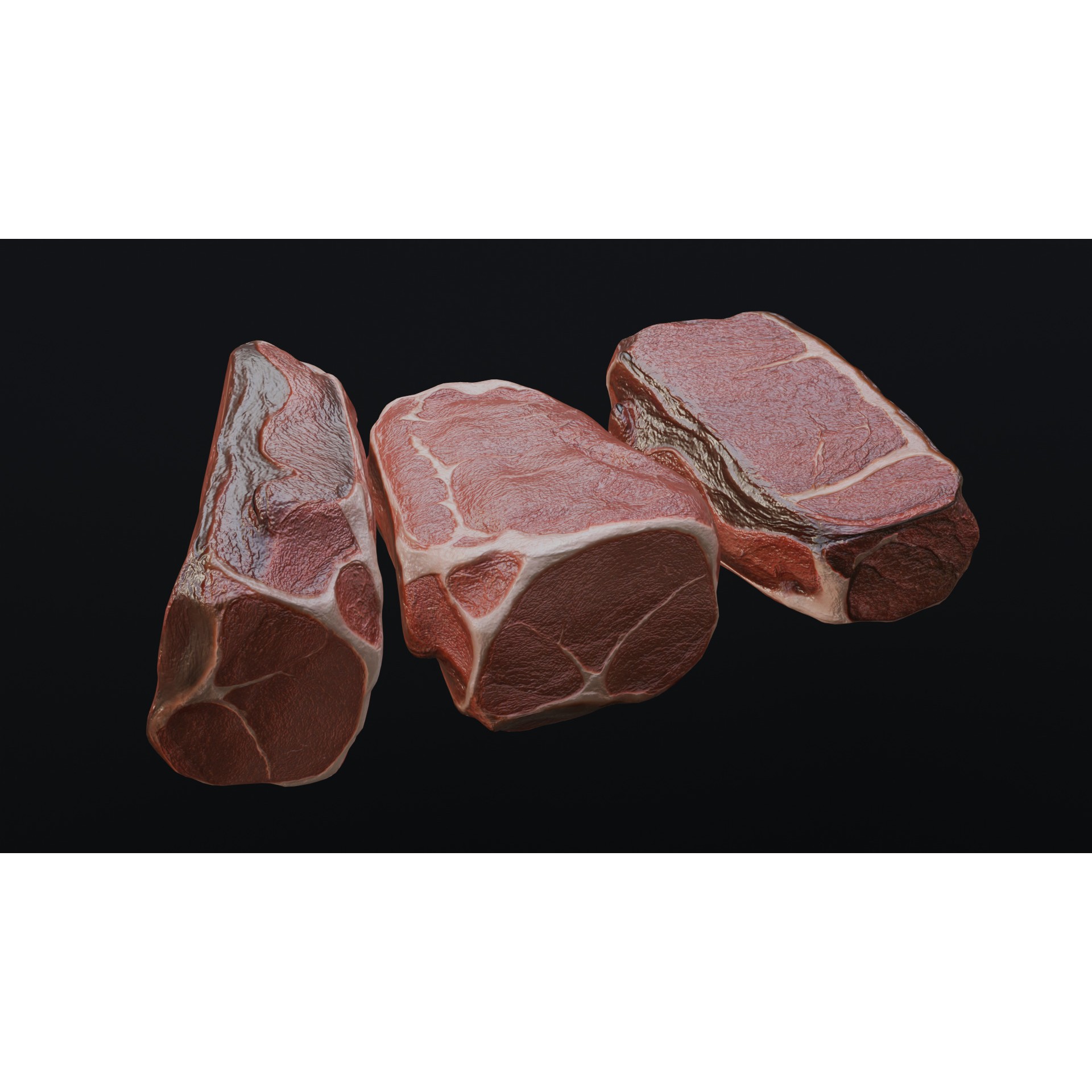 Raw Pork Leg - Low-Poly Game-Ready 3D Model - View 11