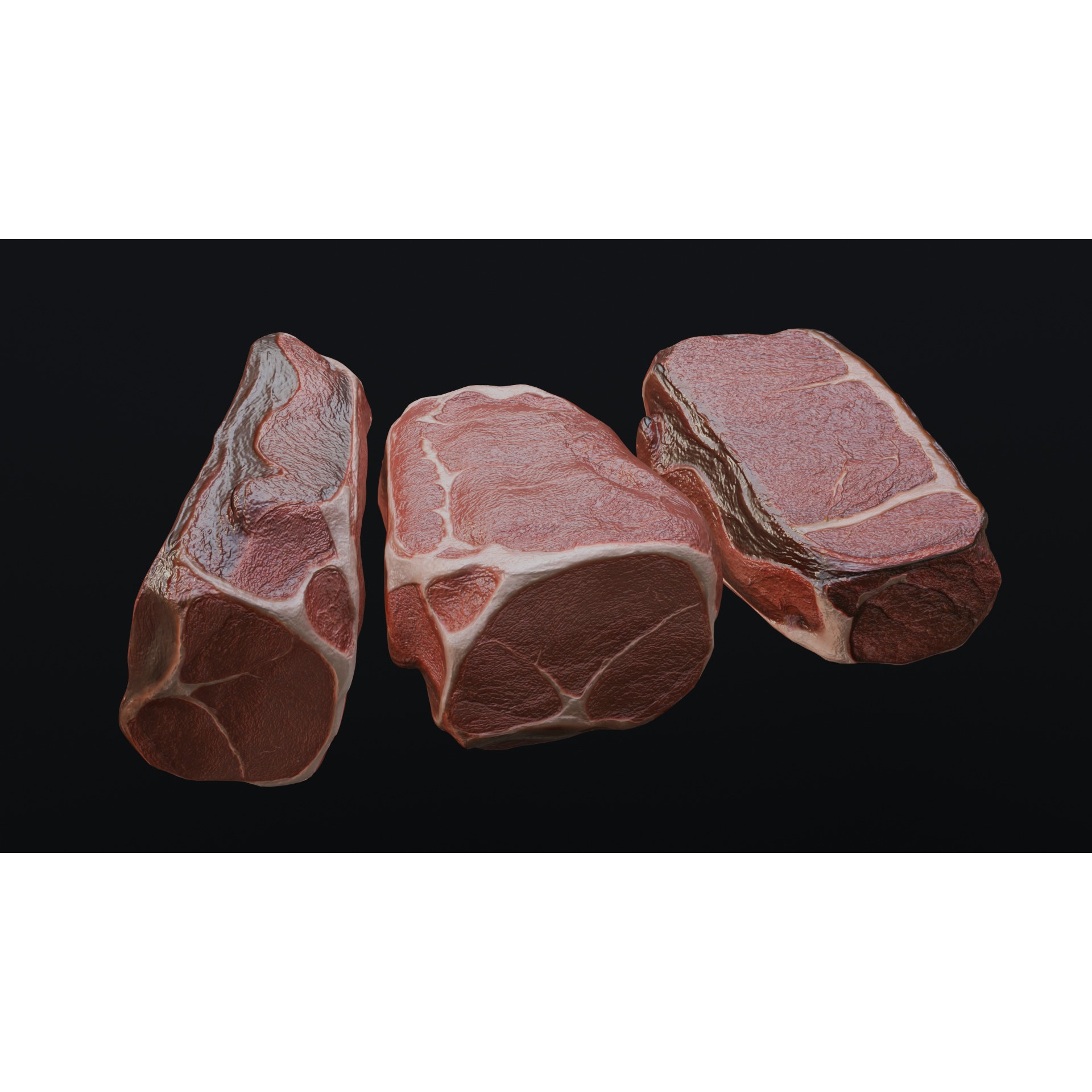 Raw Pork Leg - Low-Poly Game-Ready 3D Model - View 12
