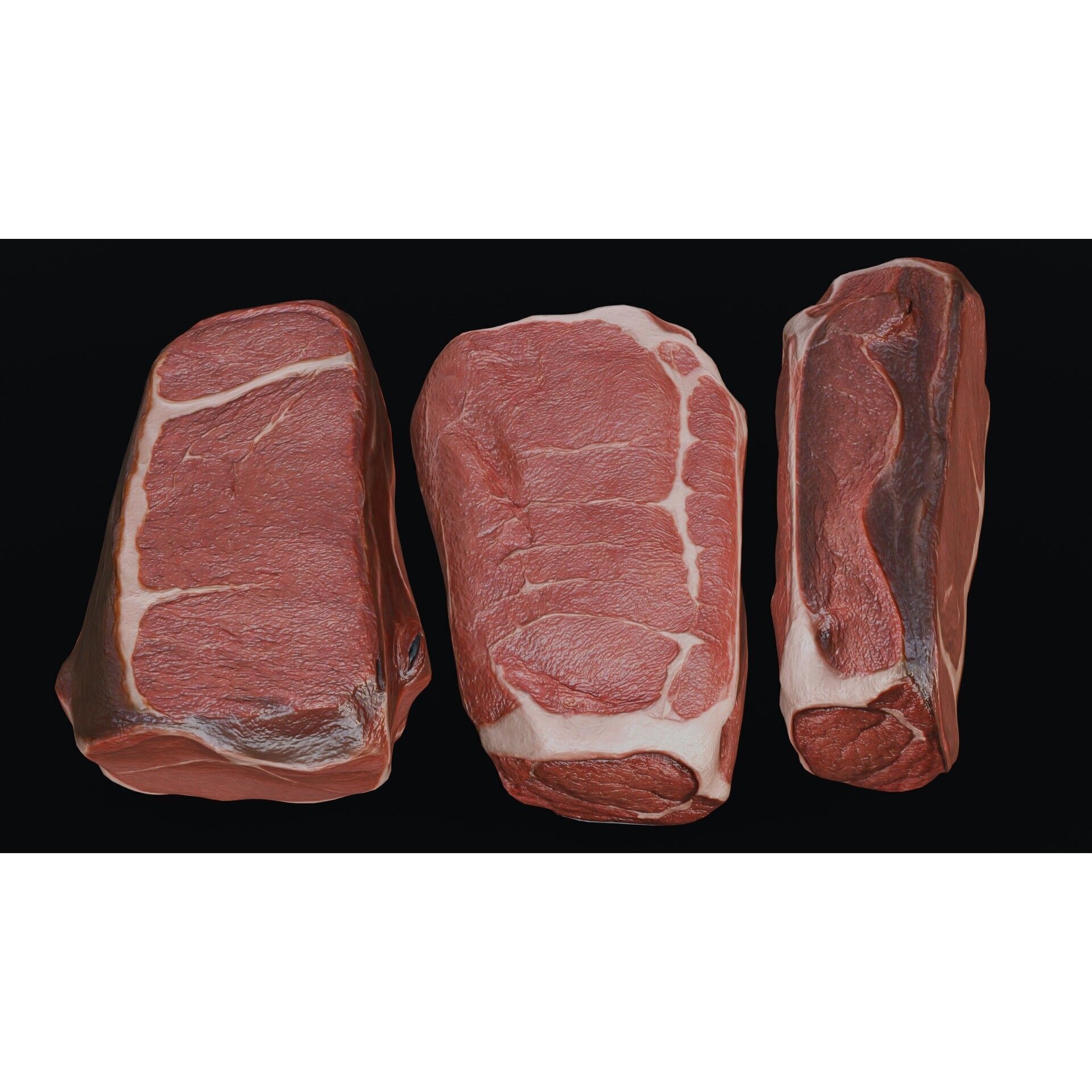 Raw Pork Leg - Low-Poly Game-Ready 3D Model - View 3