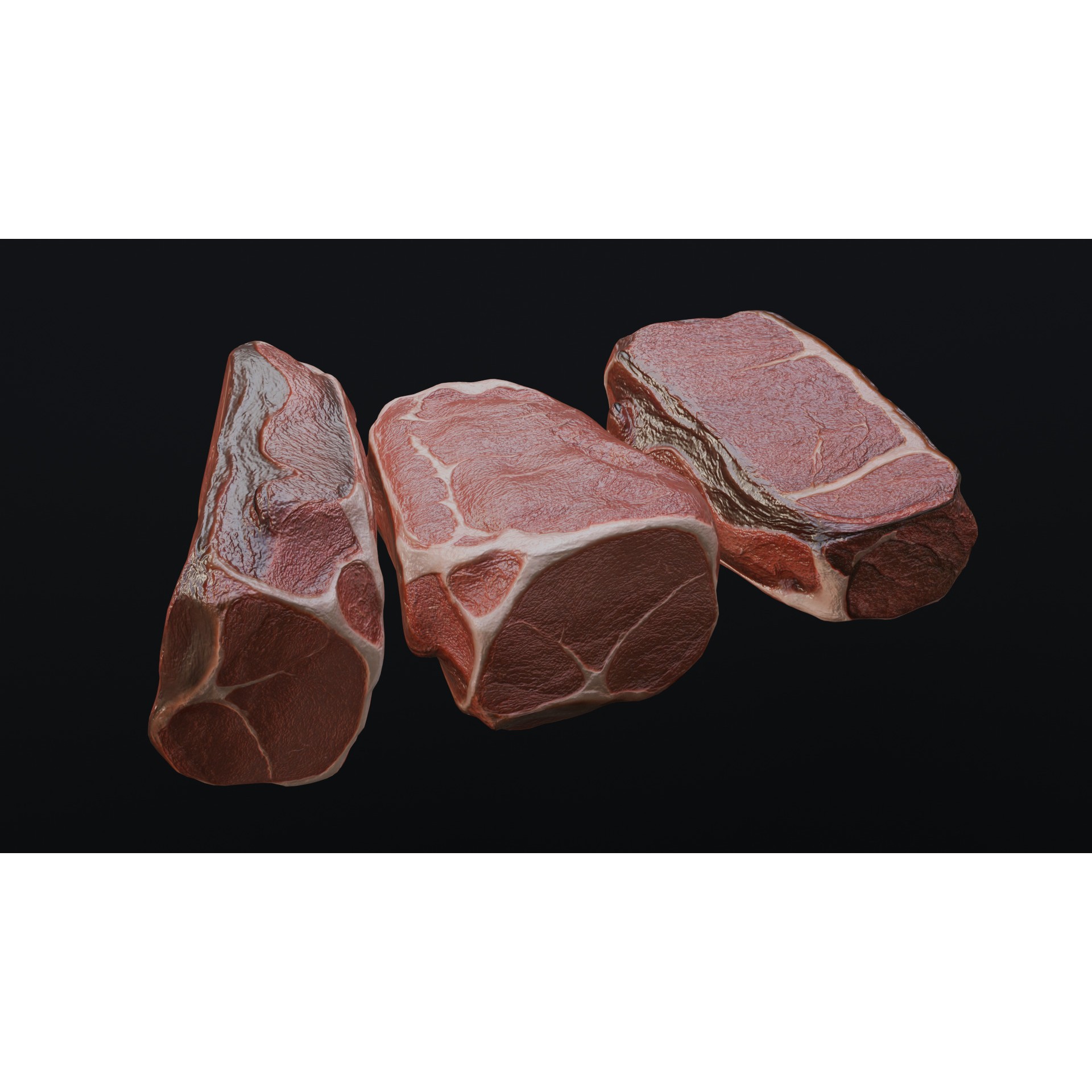 Raw Pork Leg - Low-Poly Game-Ready 3D Model - View 7