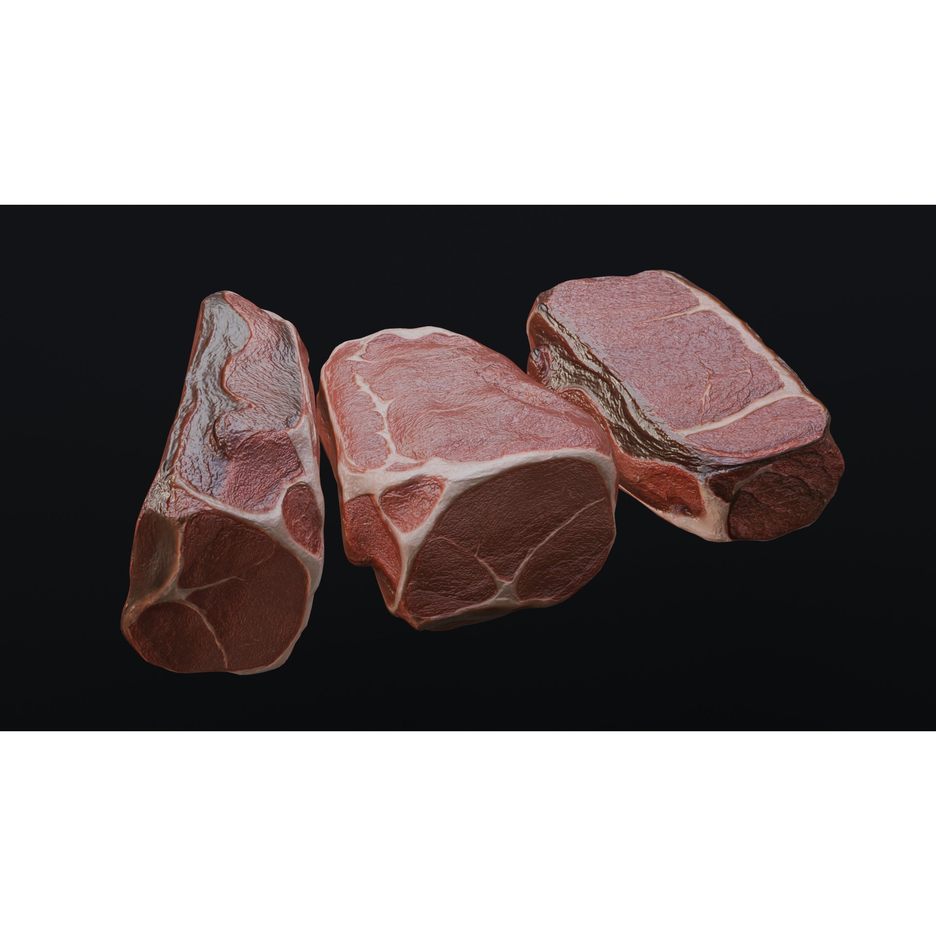 Raw Pork Leg - Low-Poly Game-Ready 3D Model - View 8
