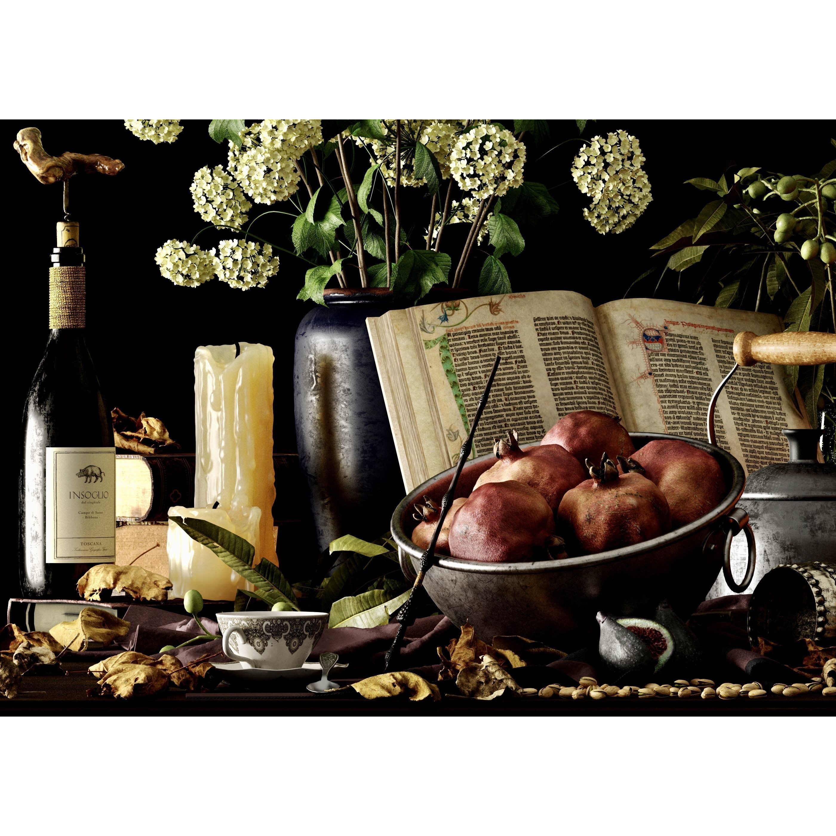 Fruits Kitchenware with Vegetables - Realistic 3D Model - View 7