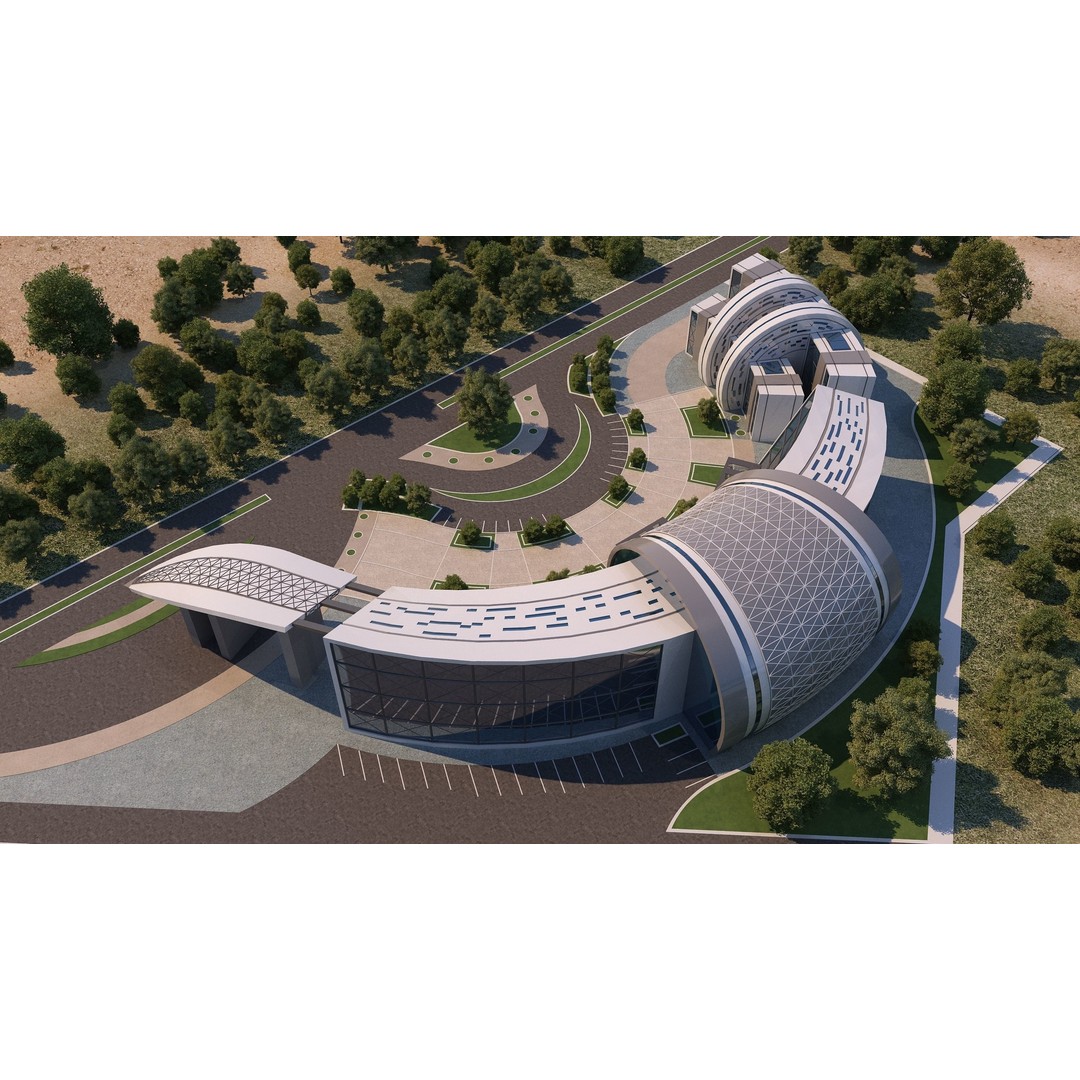 Architectural Project 3D Model – Exterior Design with 2D Drawings - View 3