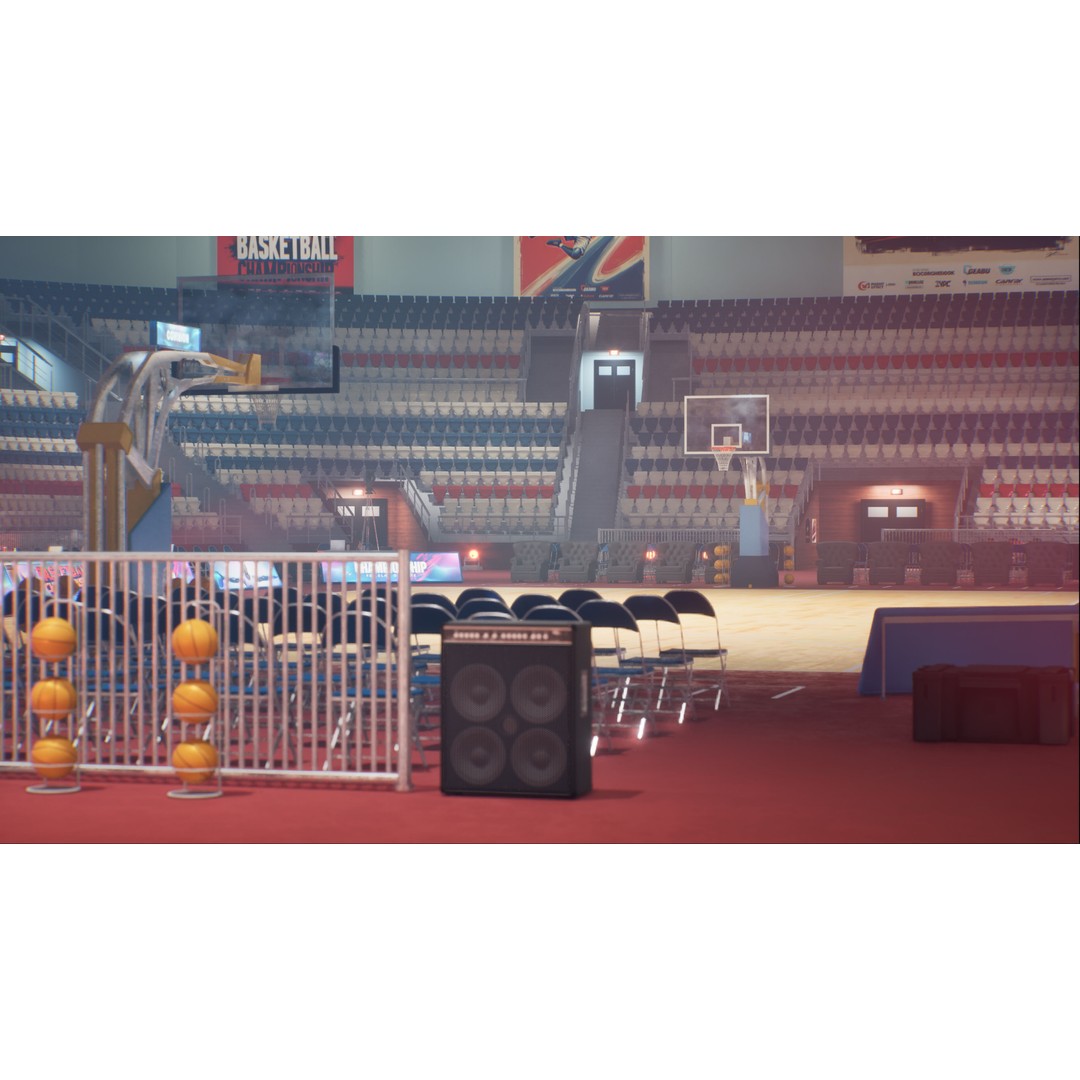 Basketball Arena Stadium Interior 3D Model – High-Quality PBR Asset for Games - View 13