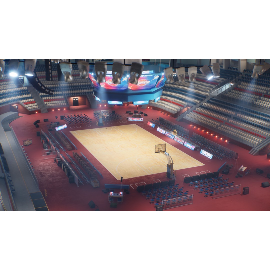 Basketball Arena Stadium Interior 3D Model – High-Quality PBR Asset for Games - View 14