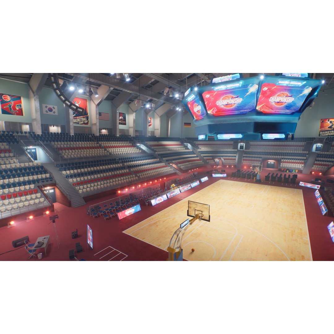 Basketball Arena Stadium Interior 3D Model – High-Quality PBR Asset for Games - View 15