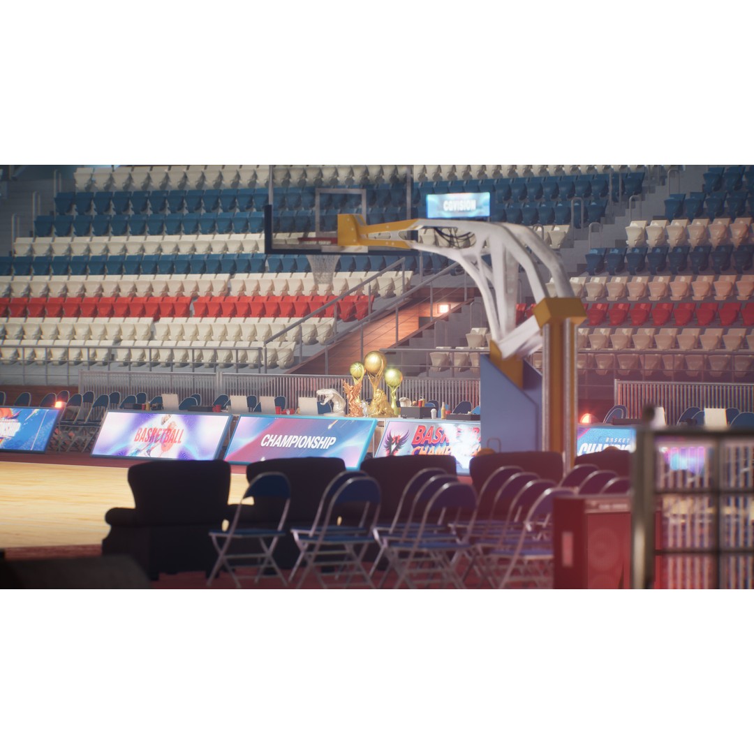 Basketball Arena Stadium Interior 3D Model – High-Quality PBR Asset for Games - View 16