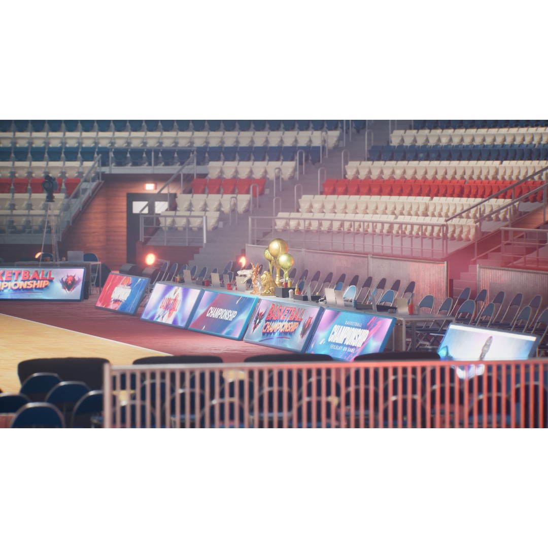 Basketball Arena Stadium Interior 3D Model – High-Quality PBR Asset for Games - View 20