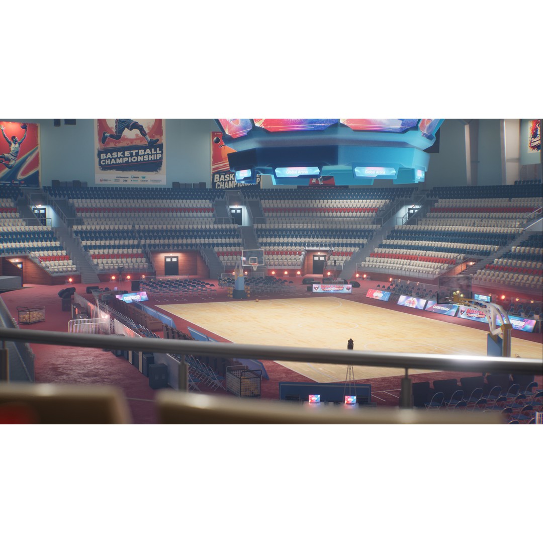 Basketball Arena Stadium Interior 3D Model – High-Quality PBR Asset for Games - View 21