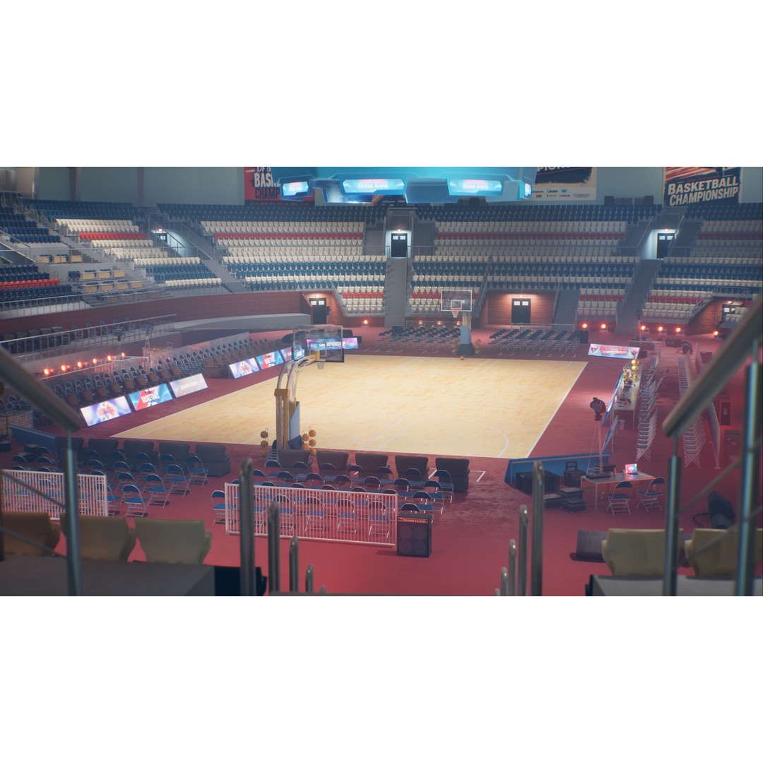 Basketball Arena Stadium Interior 3D Model – High-Quality PBR Asset for Games - View 22