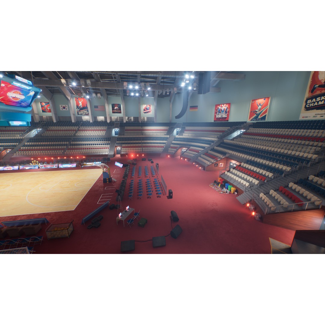 Basketball Arena Stadium Interior 3D Model – High-Quality PBR Asset for Games - View 28