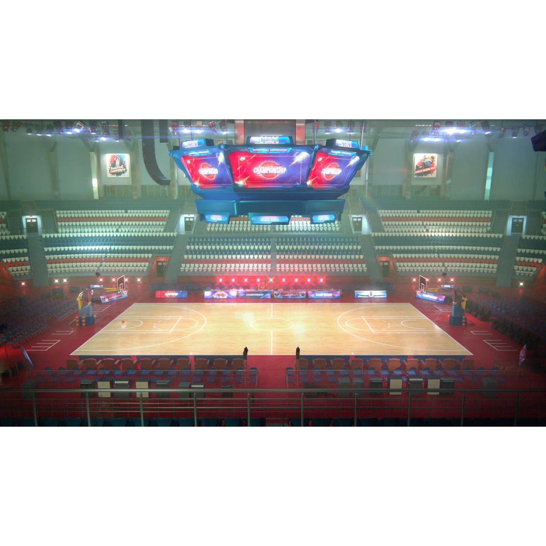 Basketball Arena Stadium Interior 3D Model – High-Quality PBR Asset for Games - View 3