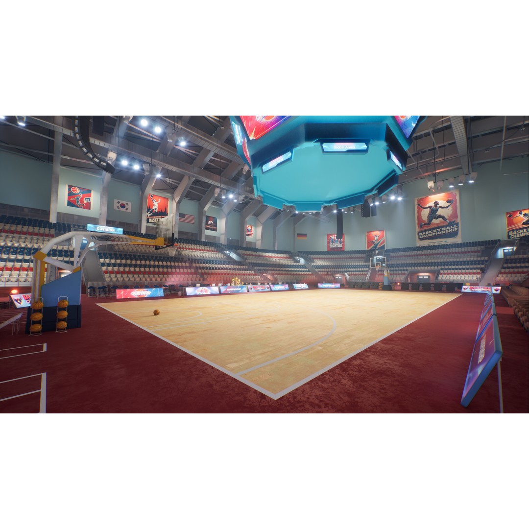 Basketball Arena Stadium Interior 3D Model – High-Quality PBR Asset for Games - View 30