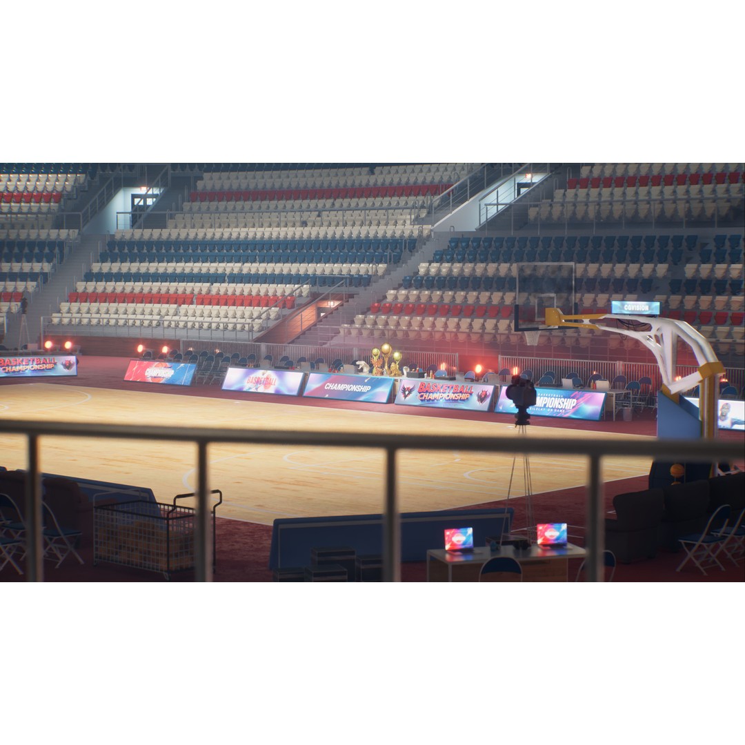 Basketball Arena Stadium Interior 3D Model – High-Quality PBR Asset for Games - View 33