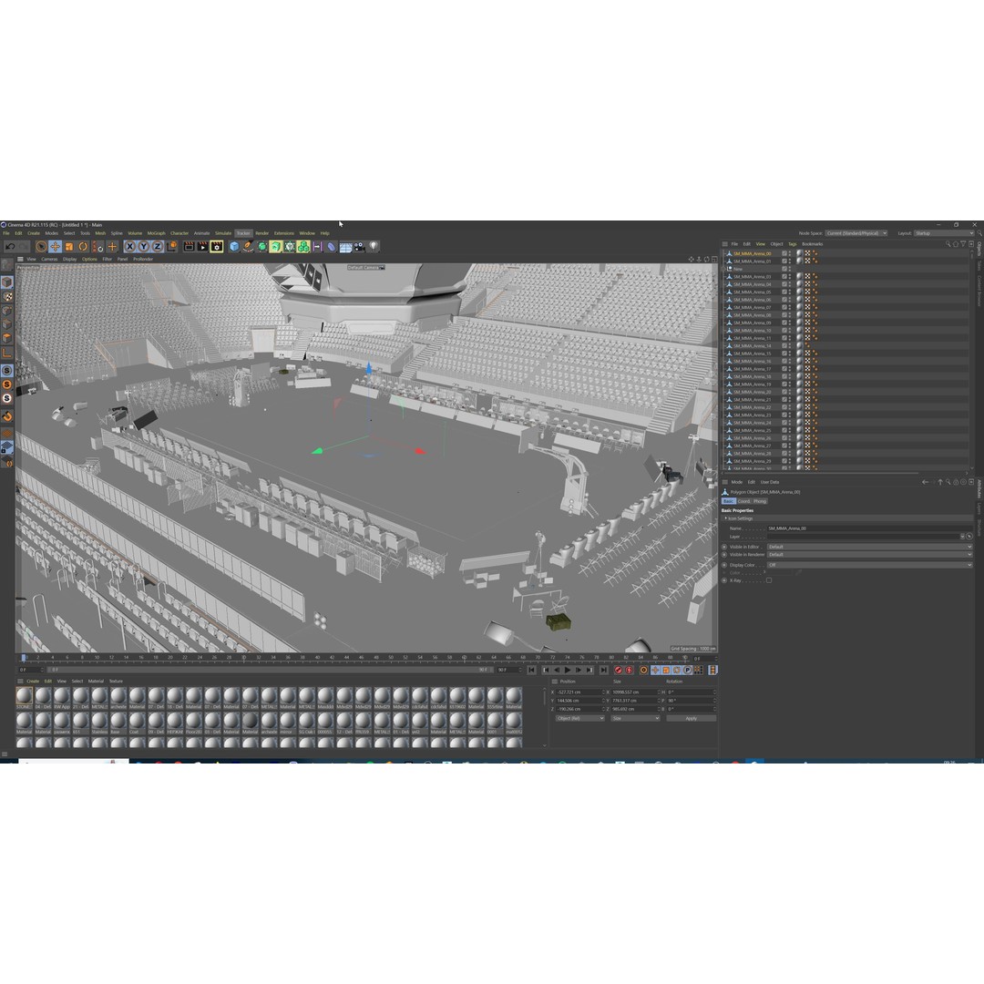 Basketball Arena Stadium Interior 3D Model – High-Quality PBR Asset for Games - View 37