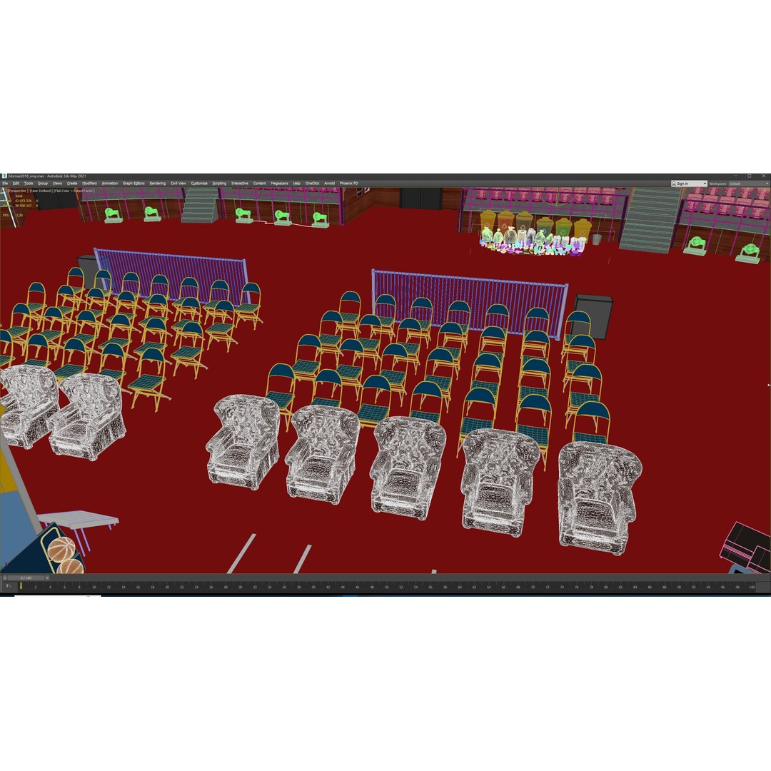 Basketball Arena Stadium Interior 3D Model – High-Quality PBR Asset for Games - View 41