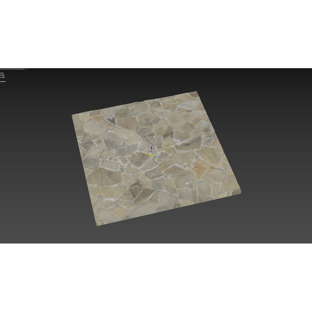 Cobblestone Masonry 3D Model – Photogrammetry Texture, PBR, FBX