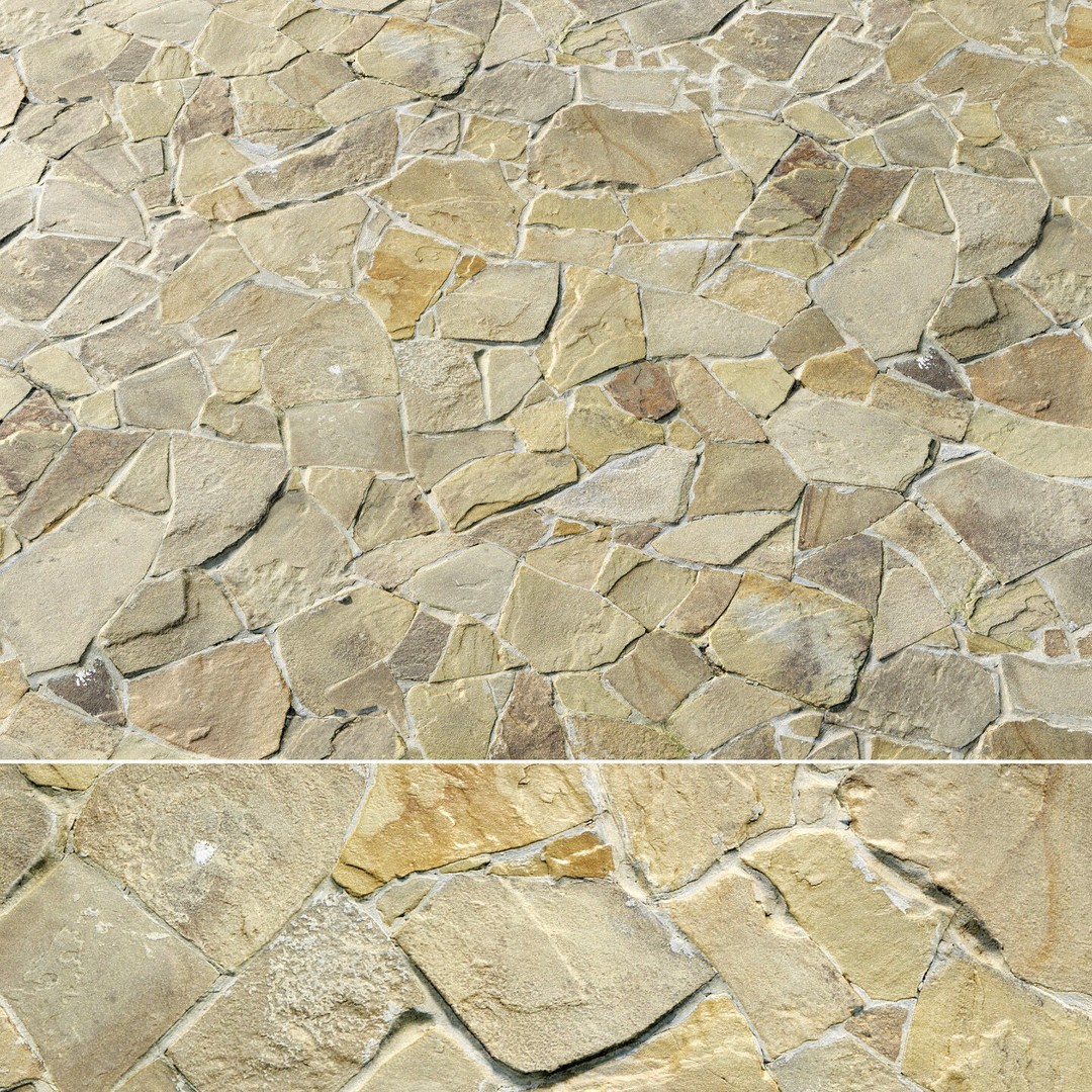 Cobblestone Masonry 3D Model – Photogrammetry Texture, PBR, FBX - View 12
