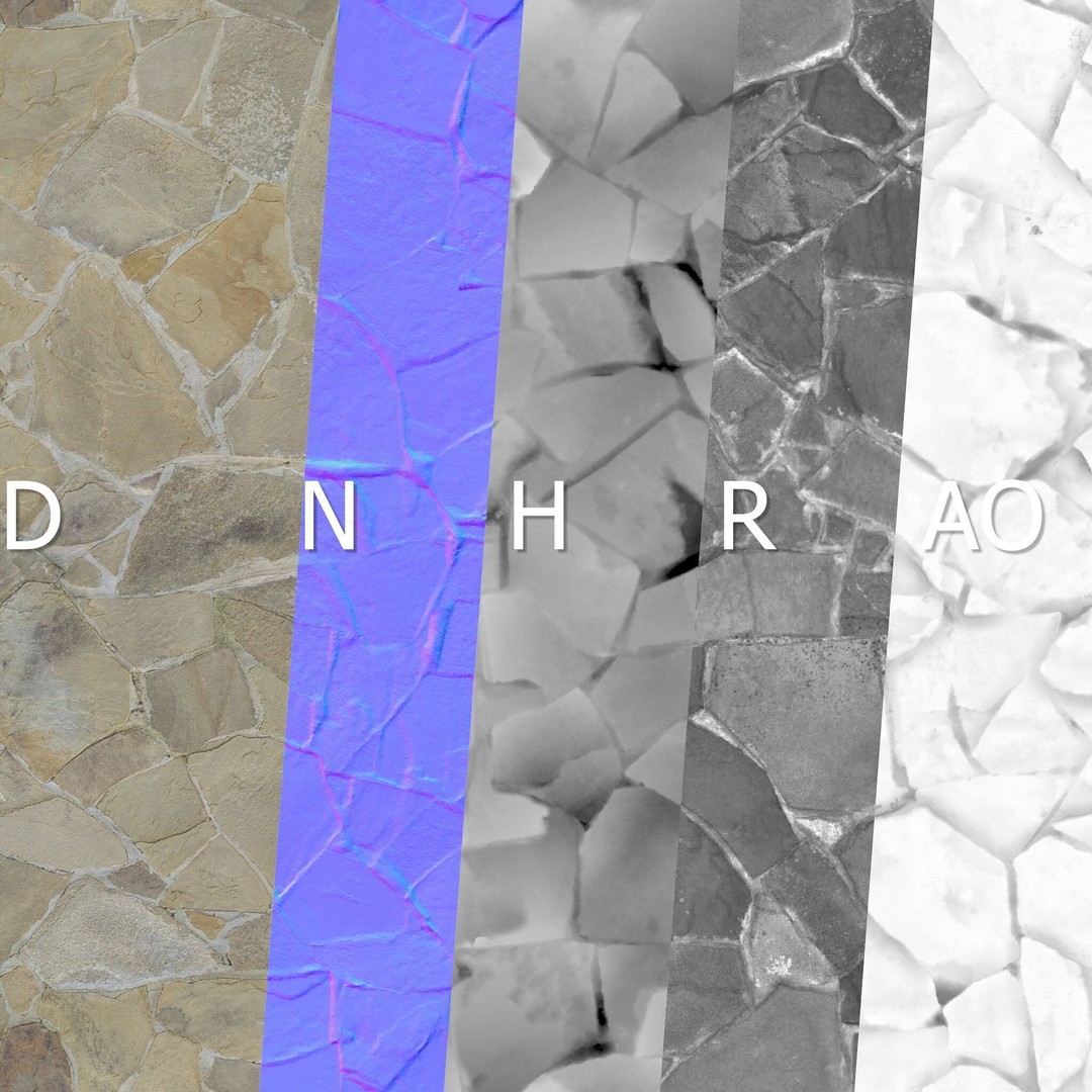 Cobblestone Masonry 3D Model – Photogrammetry Texture, PBR, FBX - View 13