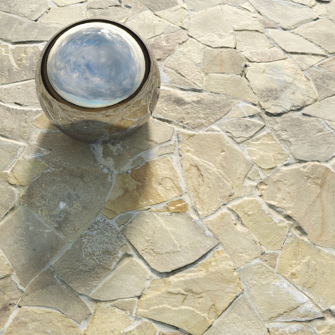 Cobblestone Masonry 3D Model – Photogrammetry Texture, PBR, FBX - View 3