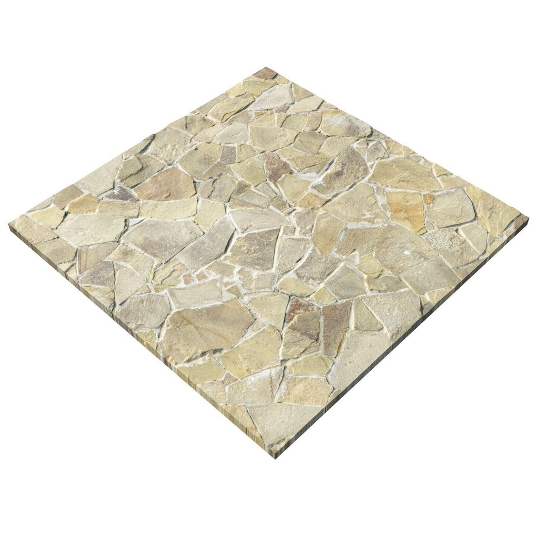 Cobblestone Masonry 3D Model – Photogrammetry Texture, PBR, FBX - View 5