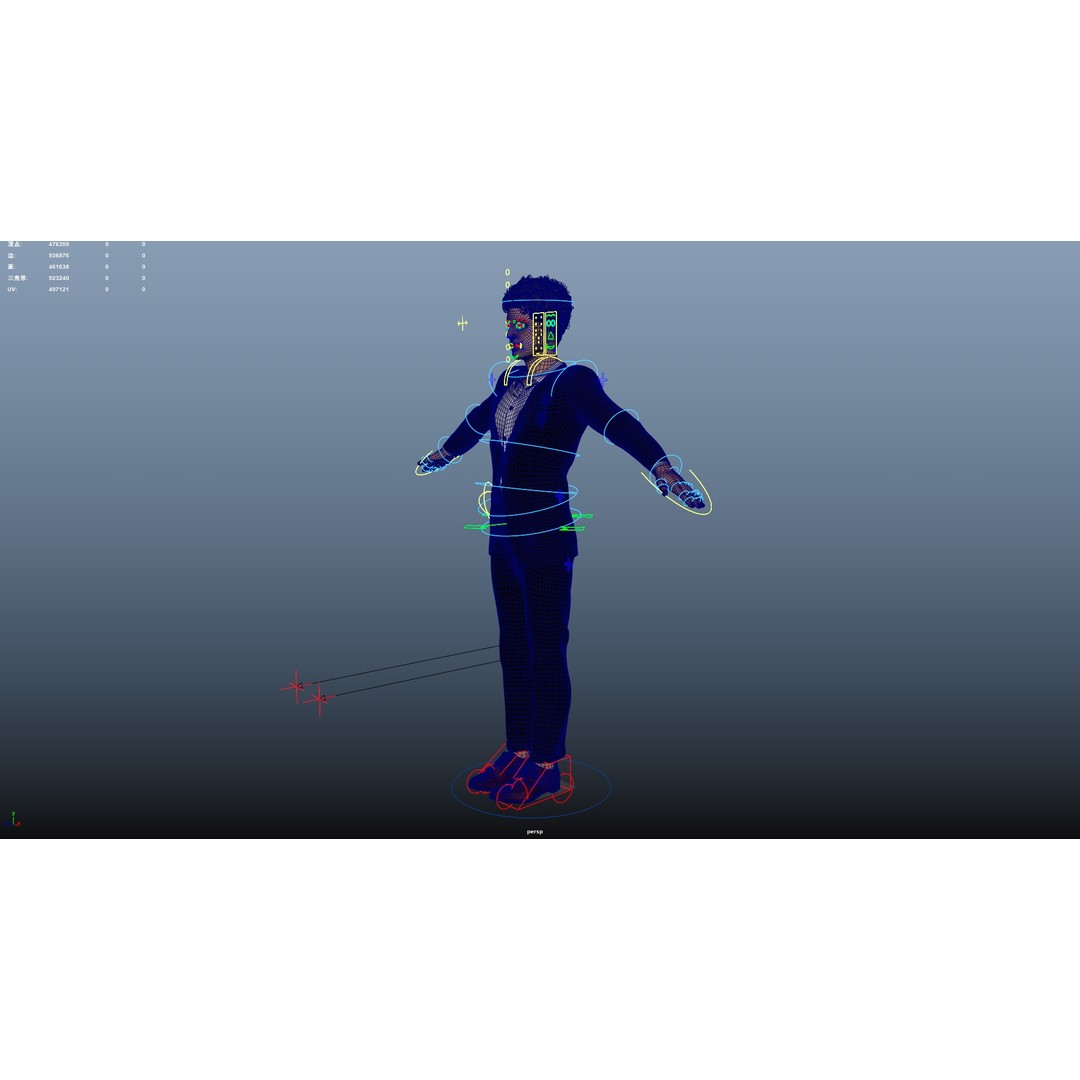 Man in Suit 3D Model – Low Poly Character, Rigged, FBX, OBJ - View 25