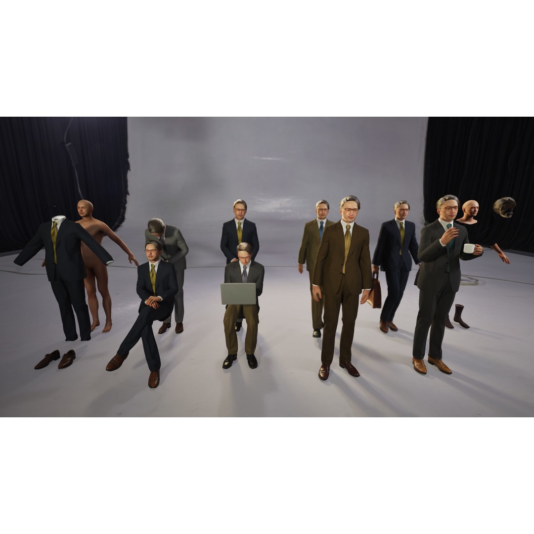 Asian Business Man 3D Model – Low Poly Game Ready Character, FBX - View 10