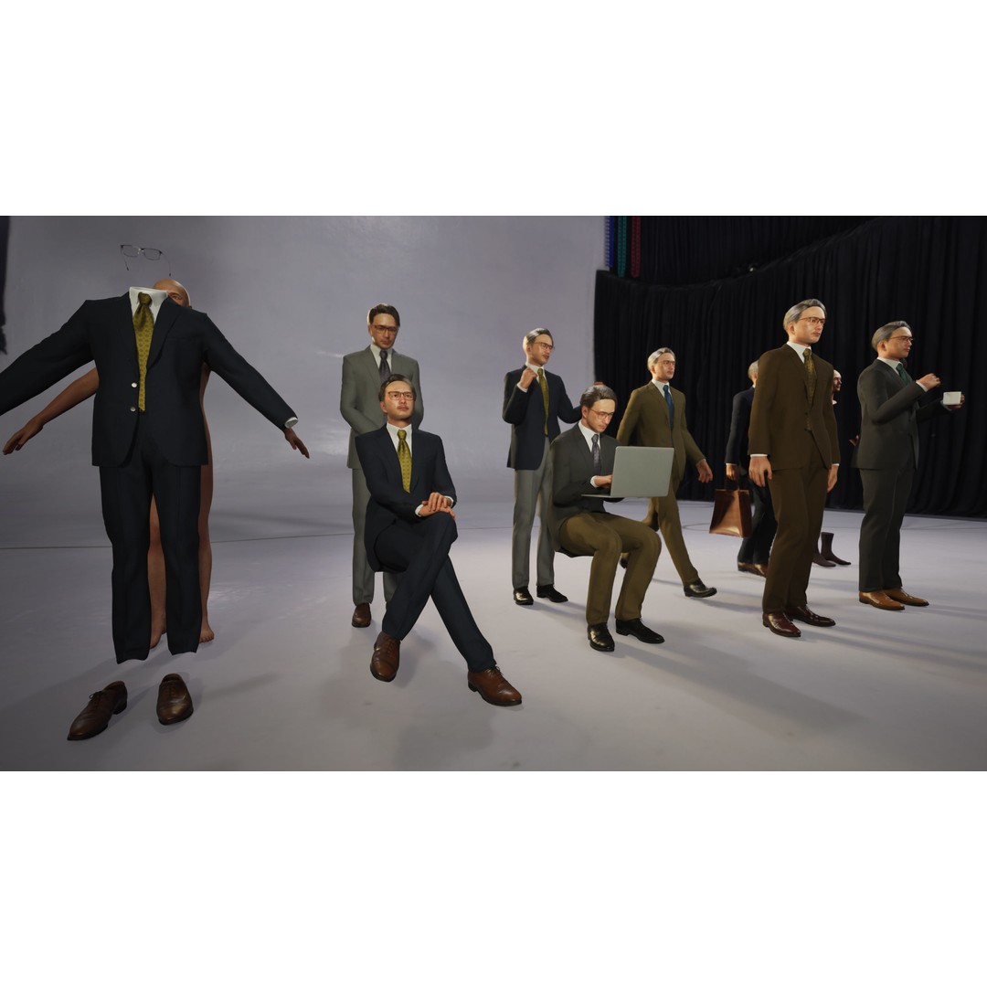 Asian Business Man 3D Model – Low Poly Game Ready Character, FBX - View 4
