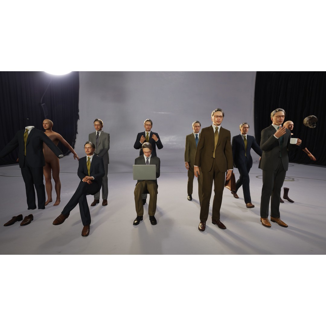 Asian Business Man 3D Model – Low Poly Game Ready Character, FBX - View 7