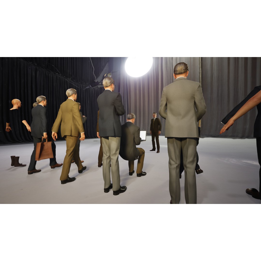 Asian Business Man 3D Model – Low Poly Game Ready Character, FBX - View 8