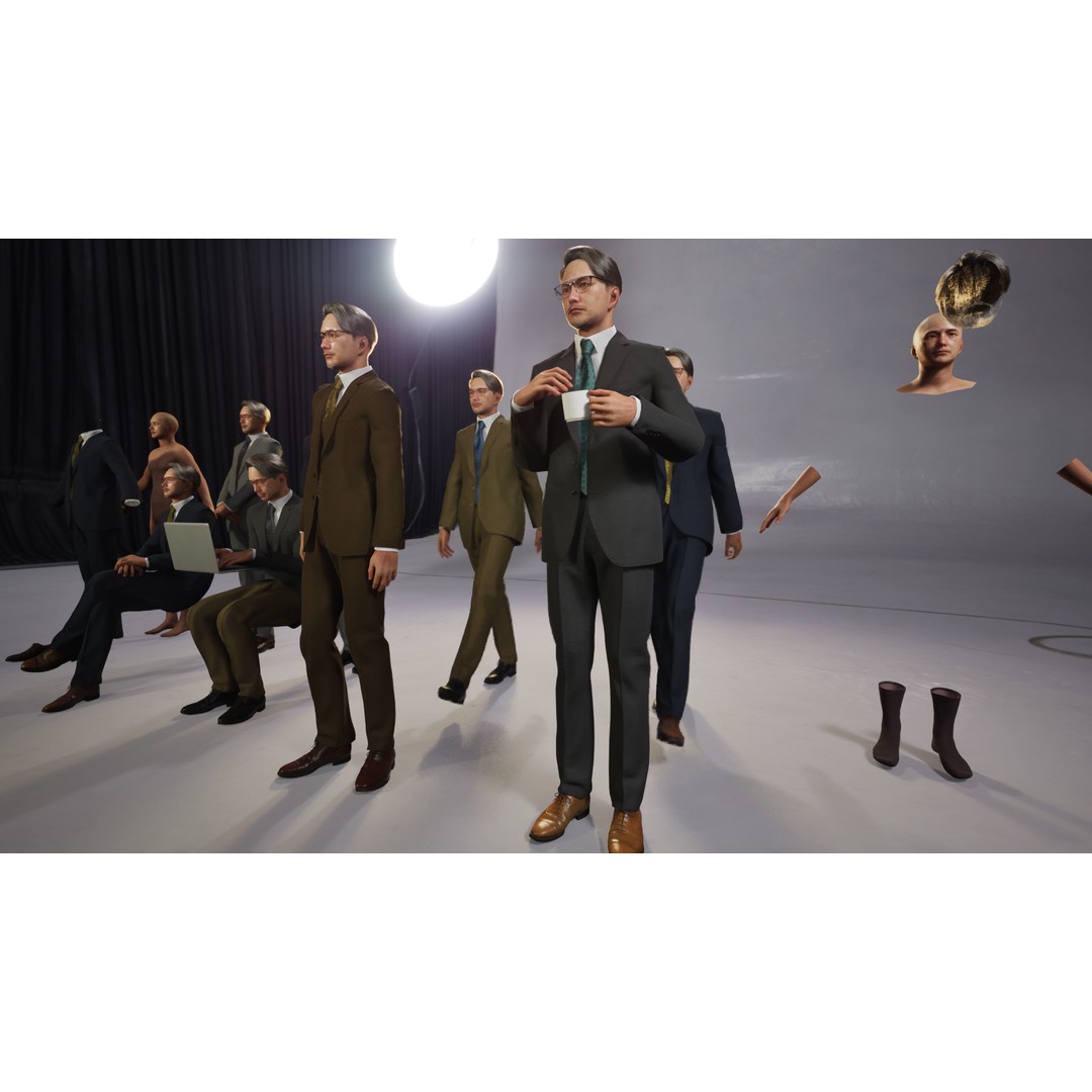 Asian Business Man 3D Model – Low Poly Game Ready Character, FBX - View 9