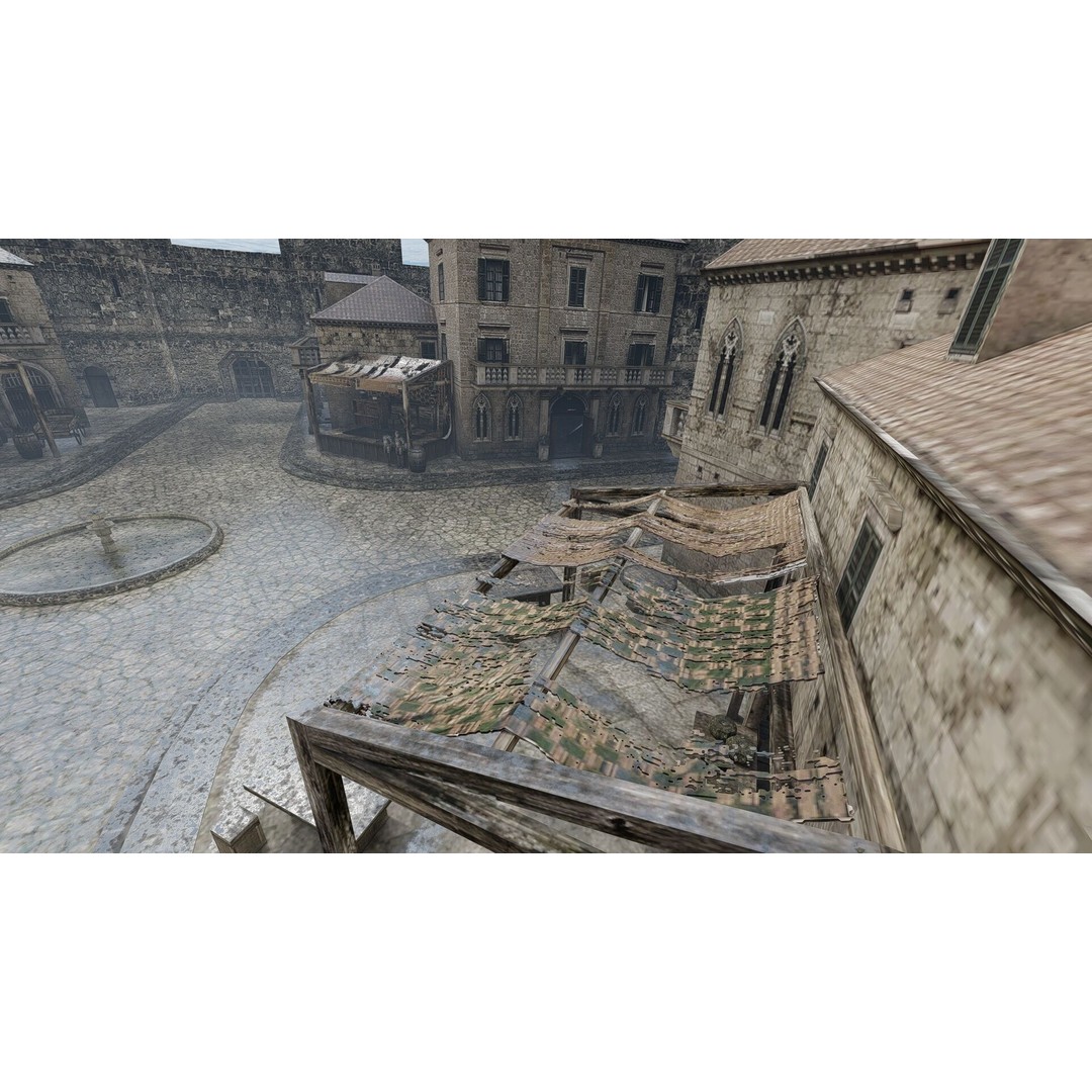 Old German Town 3D Model – Historic Architectural Asset, FBX - View 11