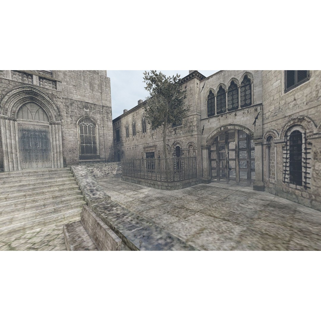 Old German Town 3D Model – Historic Architectural Asset, FBX - View 12