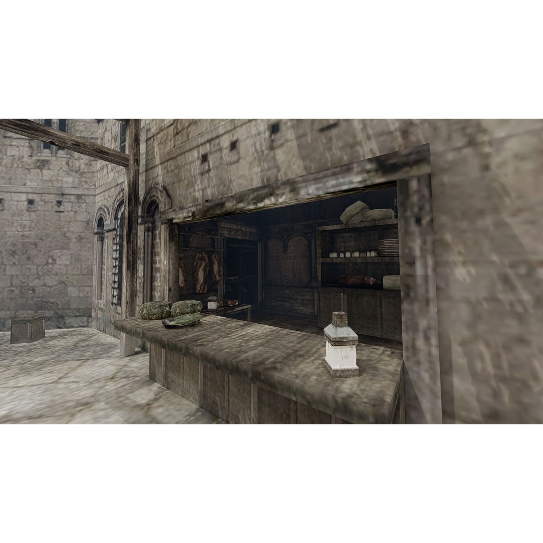 Old German Town 3D Model – Historic Architectural Asset, FBX - View 15