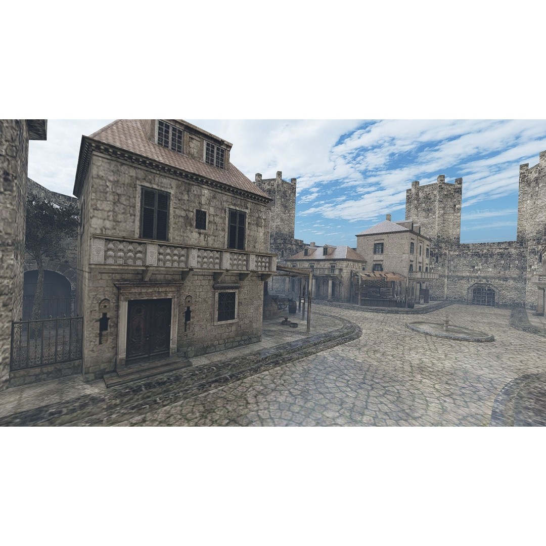 Old German Town 3D Model – Historic Architectural Asset, FBX - View 18