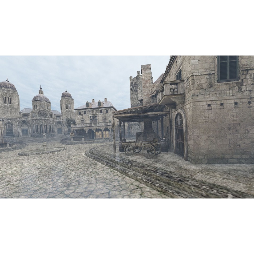 Old German Town 3D Model – Historic Architectural Asset, FBX - View 19