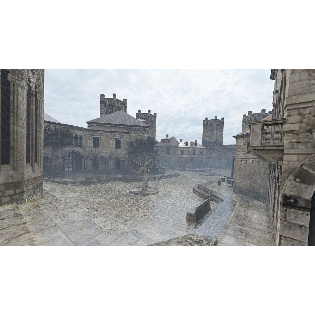 Old German Town 3D Model – Historic Architectural Asset, FBX - View 4