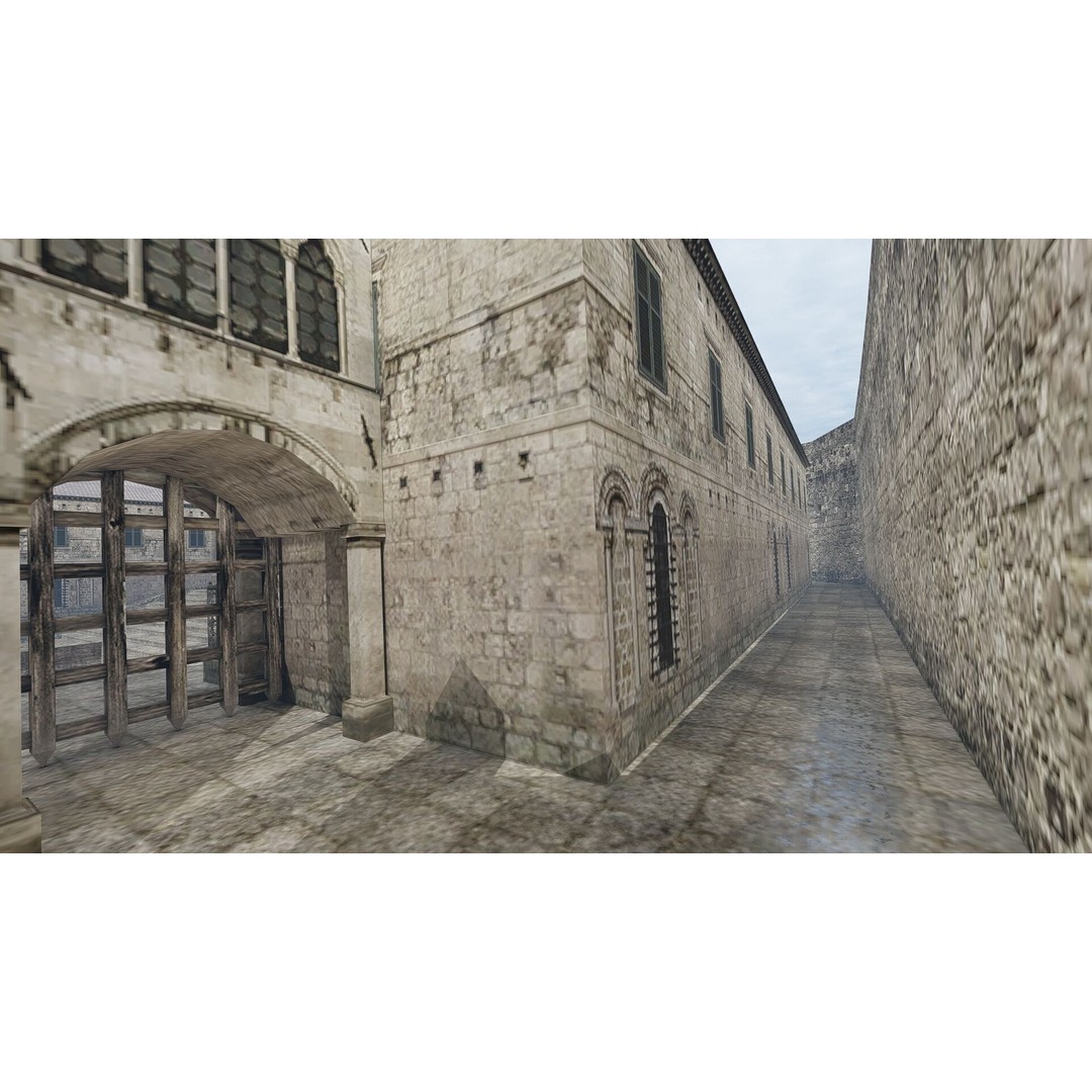 Old German Town 3D Model – Historic Architectural Asset, FBX - View 7