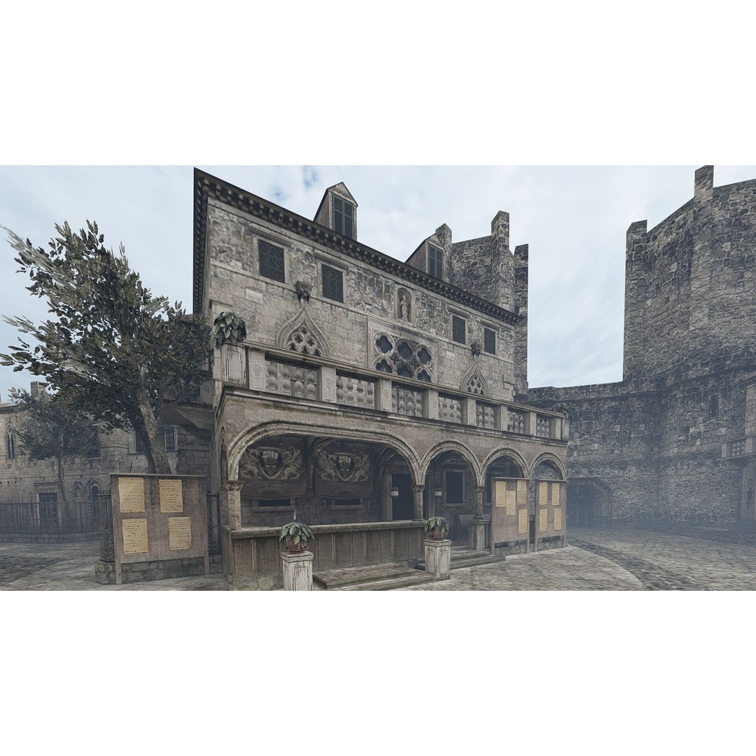 Old German Town 3D Model – Historic Architectural Asset, FBX - View 9