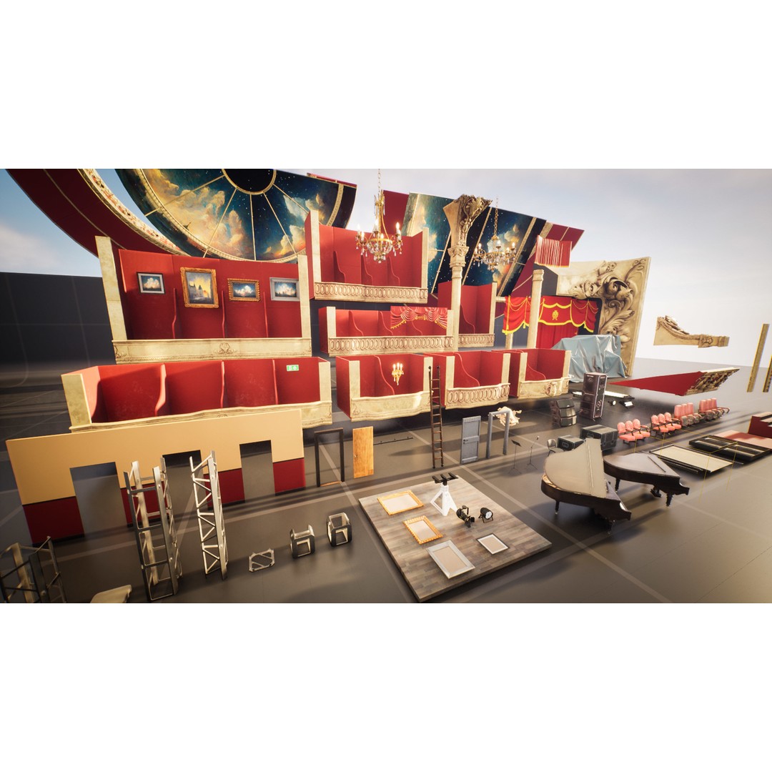 Opera House 3D Model – Realistic Low-Poly Environment Kit for UE5