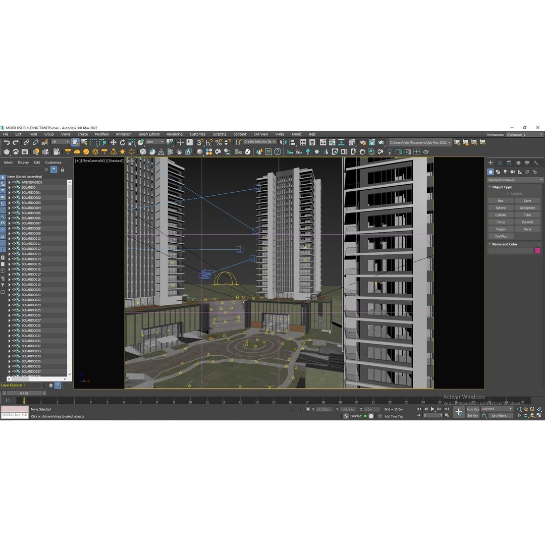 Mixed Use Building Towers 3D Model – Modern Design, FBX, OBJ, Archviz - View 26