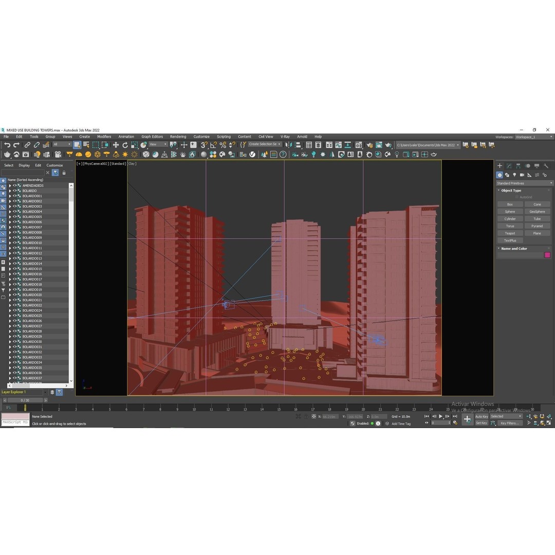 Mixed Use Building Towers 3D Model – Modern Design, FBX, OBJ, Archviz - View 27