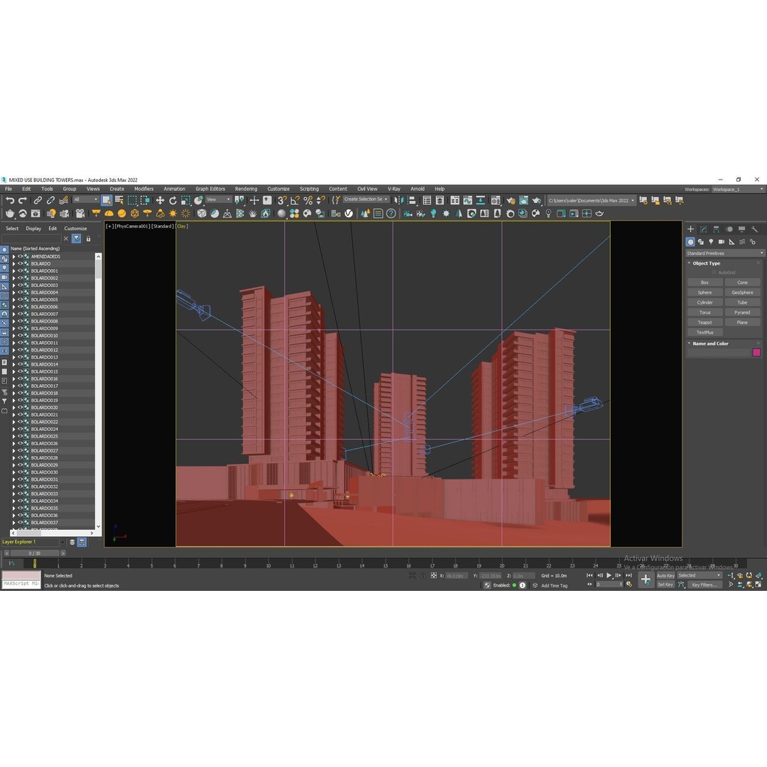 Mixed Use Building Towers 3D Model – Modern Design, FBX, OBJ, Archviz - View 29